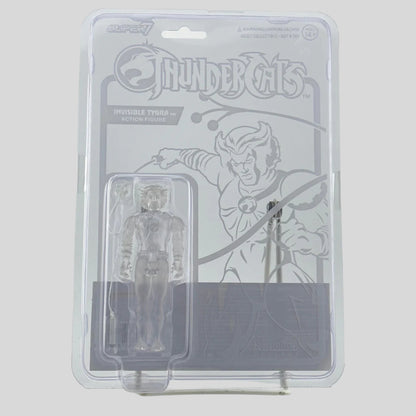 Front of clear package with illustration of character on backing, action figure in clear blister at left, comes with one accessories. 