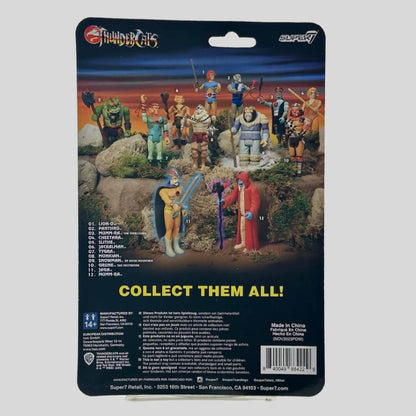 Back of package showing other action figure options, & manufacturing & copyright information. 