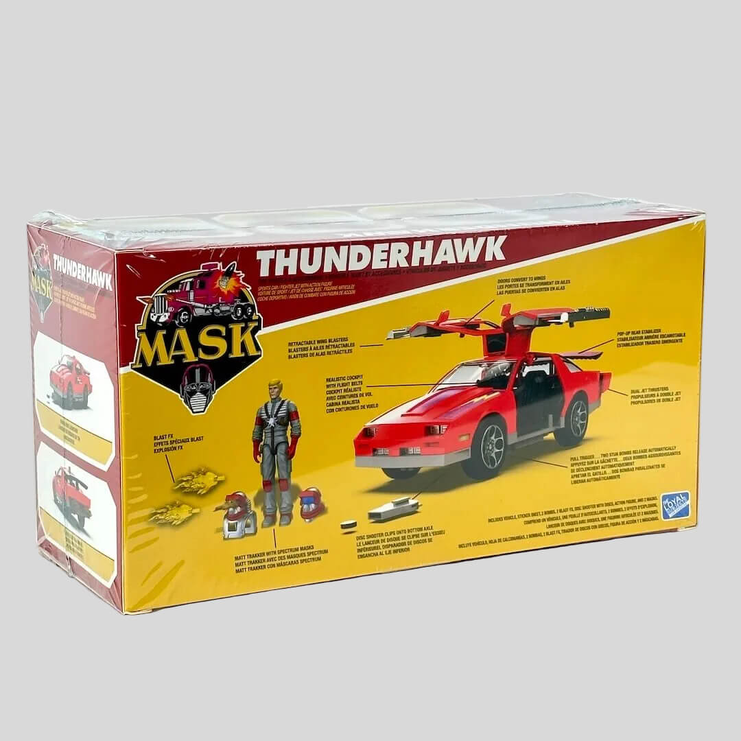Toy packaging with MASK branding against white background. 
