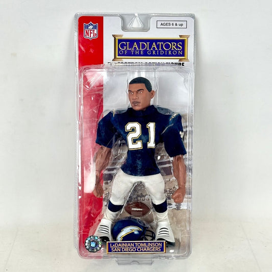 Action figure of a football player in packaging with NFL branding