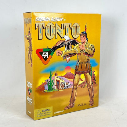 Box for Captain Action as Tonto toy figure with yellow background
