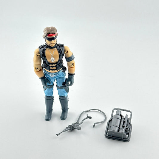 Toy figure with accessories on a light gray background
