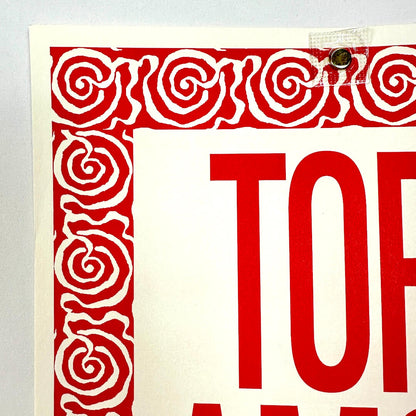 Top left corner of poster in excellent condition with sharp corner and clean edges. 