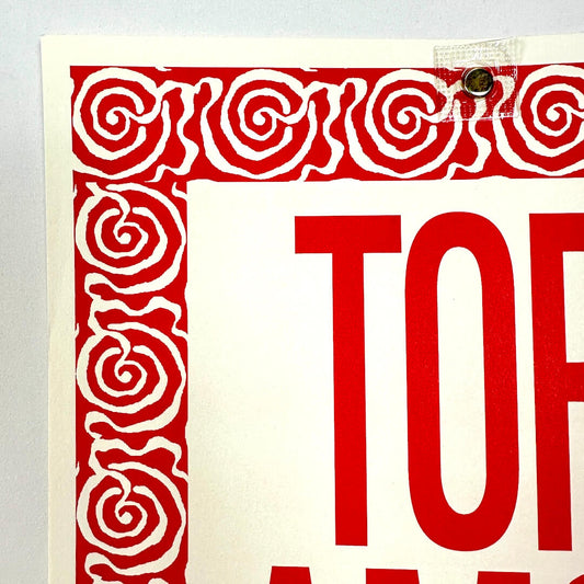 Top left corner of poster in excellent condition with sharp corner and clean edges. 