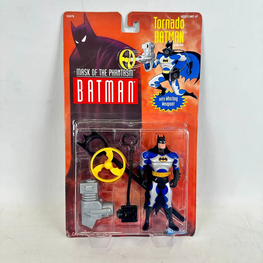 Toy figure of Batman in packaging with 'Mask of the Phantasm' branding on a white background