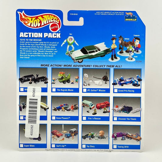 Hot Wheels Mattel Action Pack toy set in its original blue blister card packaging.