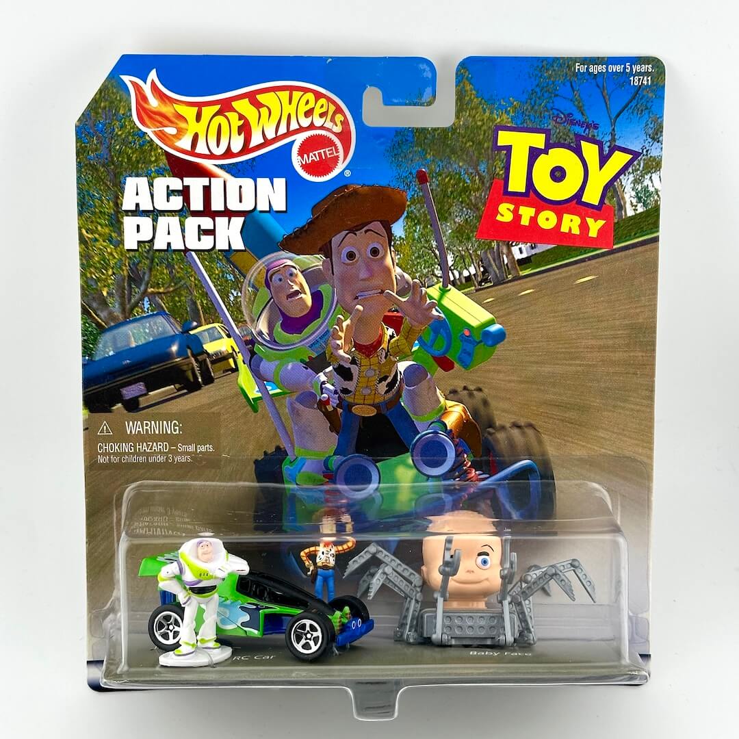 Hot Wheels Toy Story Action Pack toy set in its original blister packaging.