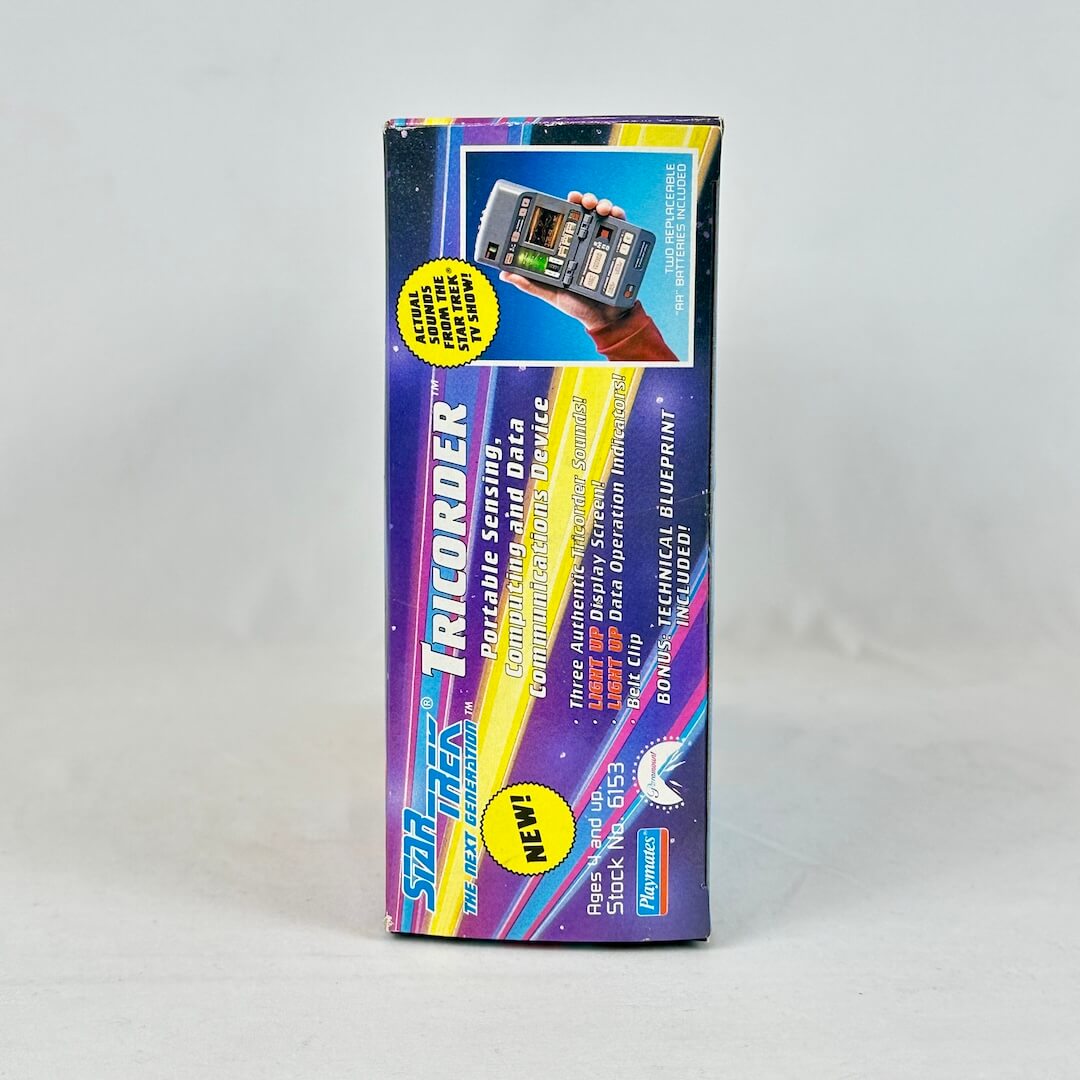 Star Trek Tricorder toy packaging on a white background