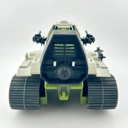 Toy tank model with USA branding on a white background