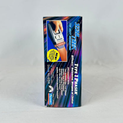 Side view of box showing mint condition