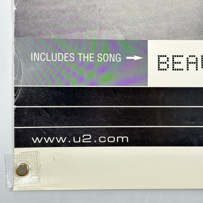 Bottom left corner of poster with edge wear and some minor damage