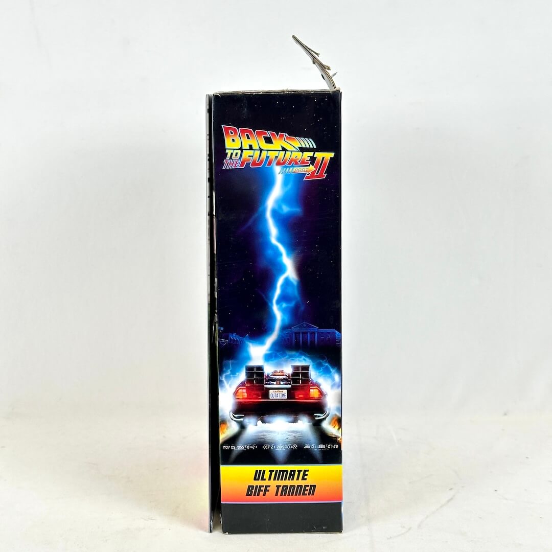 Back to the Future II toy car packaging on a white background