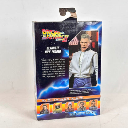 Back to the Future II action figure packaging with character image and text on a white background