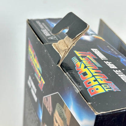 Back to the Future toy figure packaging with torn corner