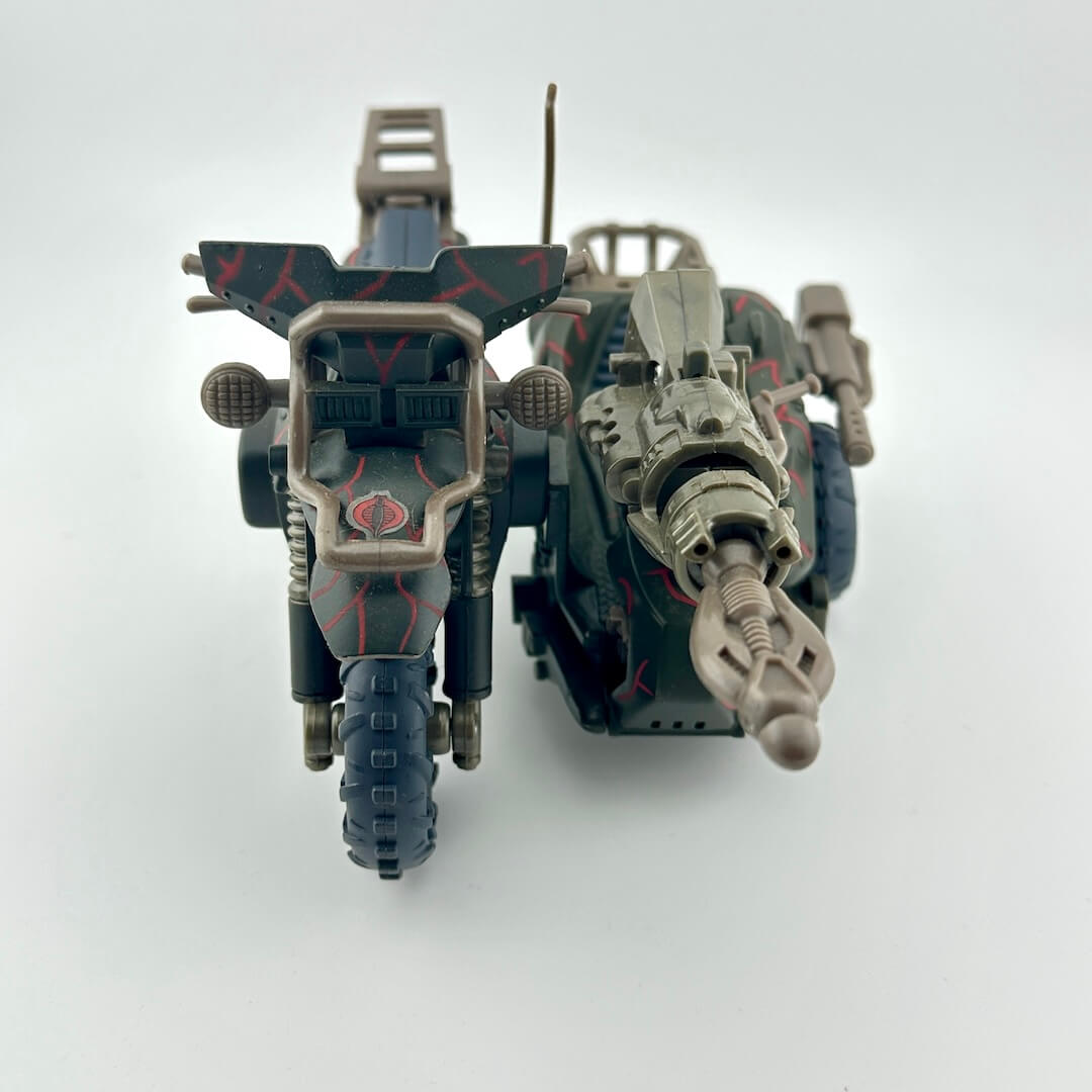 Toy motorcycle model on a white background