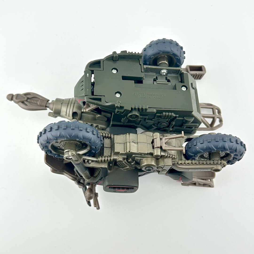 Toy motorcycle model on a white background