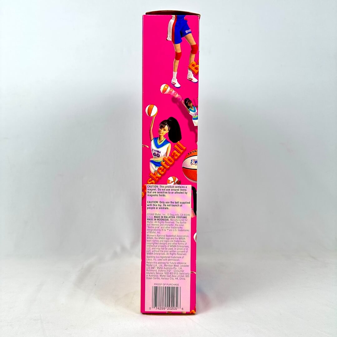 Pink toy packaging with character illustration on a white background
