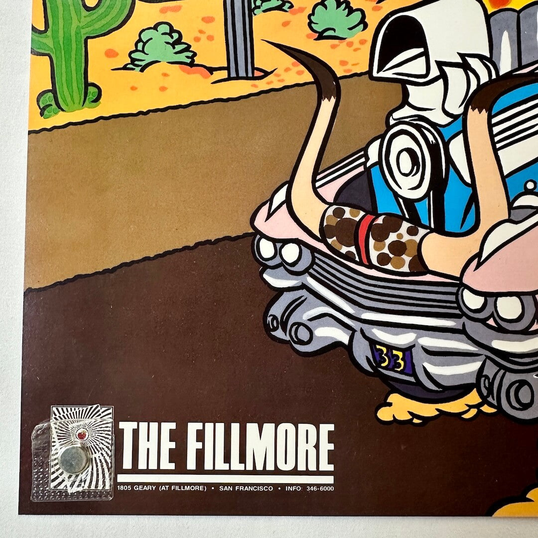 Bottom left corner of poster showing clean edges and crisp corner, in mint condition. 