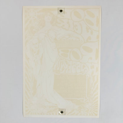 Backside of poster showing pristine condition. Ghost image of front visible. 