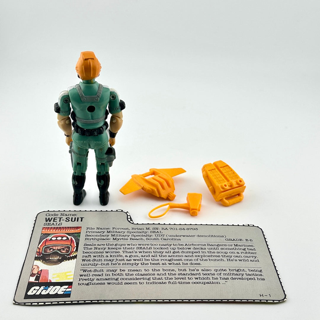 G.I. Joe action figure with accessories against white background.