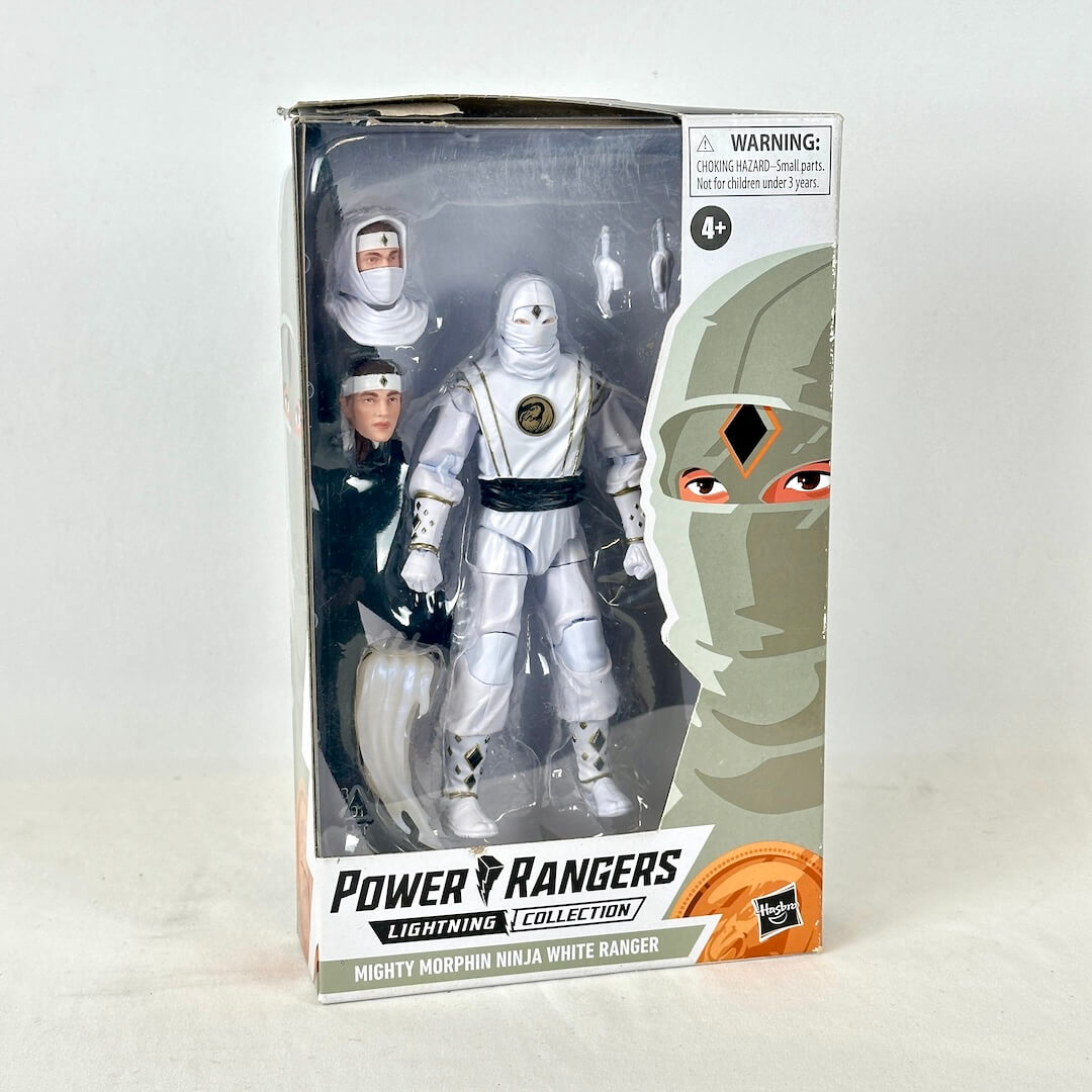 Power Rangers Lightning Collection Mighty Ninja Niia White Ranger action figure in its original window box packaging.