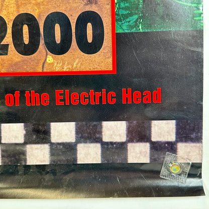 Bottom right corner of poster with some wear. 