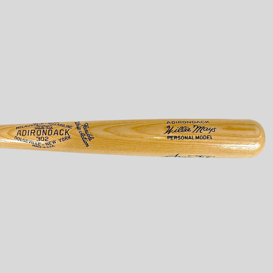 Wooden baseball bat with 'Adirondack' branding on a white background