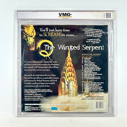 VMG-encased collectible laserdisc titled, 'The Winged Serpent' and artwork.
