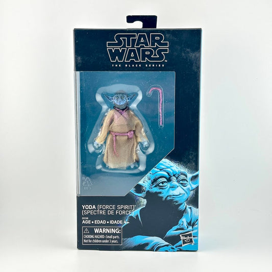Star Wars The Black Series Yoda (Force Spirit) action figure in its original window box packaging.