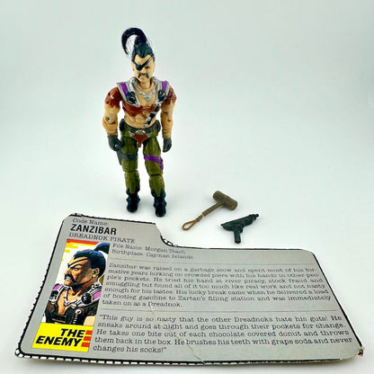 Action figure of a Dreadnok Pirate with character card on a white background