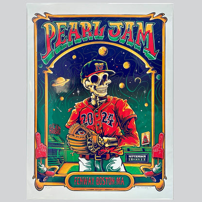 Pearl Jam - Fenway Park, Boston, MA 9/15/24 - Green Variant by Helen Kennedy